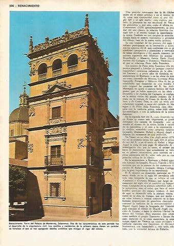 LAMINA MONITOR 0600: Torre del Palacio de Monterrey, Salamanca