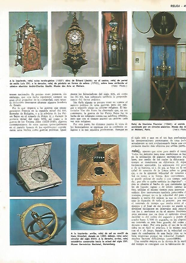 LAMINA MONITOR 0595: Tipos de relojes