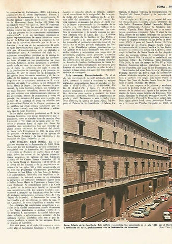 LAMINA MONITOR 0629: Palacio de la Cancilleria en Roma