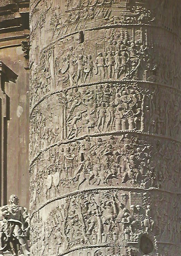 LAMINA MONITOR 0628: Detalle de la Columna Trajana en Roma