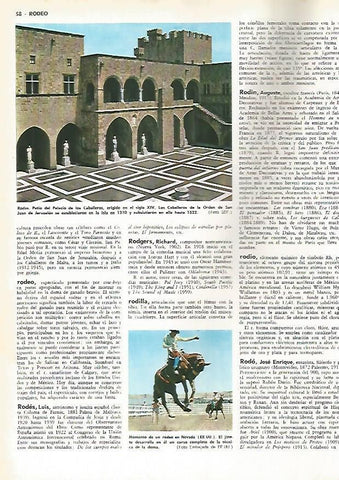 LAMINA MONITOR 0619: Patio del Palacio de los Caballeros en Rodas
