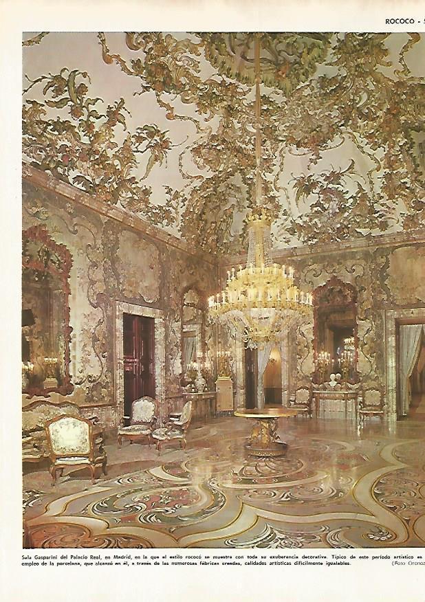 LAMINA MONITOR 0618: Sala Gasparini en el Palacio Real de Madrid