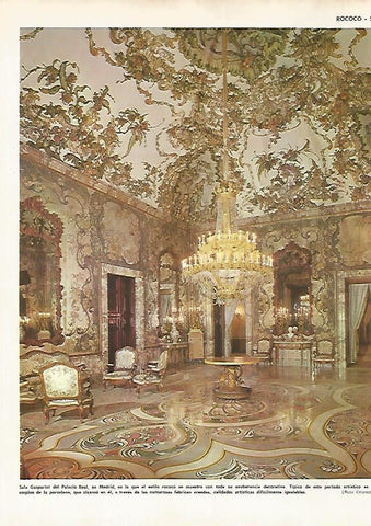 LAMINA MONITOR 0618: Sala Gasparini en el Palacio Real de Madrid