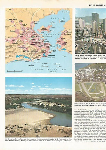 LAMINA MONITOR 0616: Mapa de Rio de Janeiro