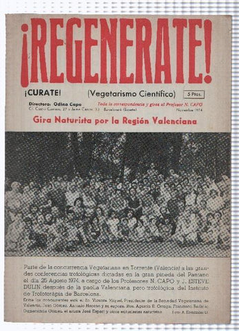 Regenerate: noviembre 1974: gira naturista por la region valenciana