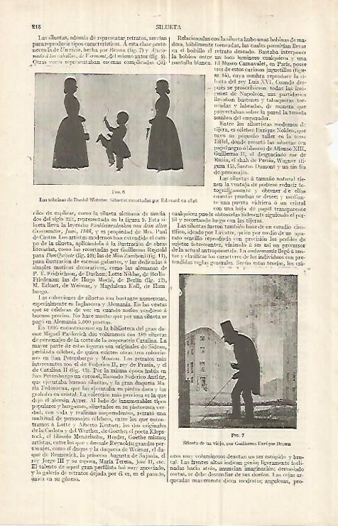 LAMINA ESPASA 33006: Las sobrinas de Daniel Webster, siluetas de 1846