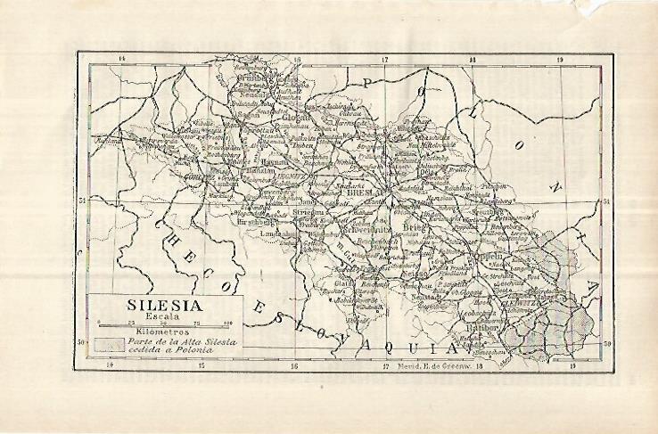 LAMINA ESPASA 32997: Mapa de Silesia