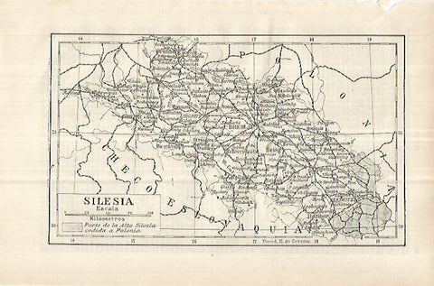 LAMINA ESPASA 32997: Mapa de Silesia