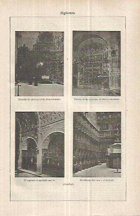 LAMINA ESPASA 32990: Interior de la Catedral de Siguenza, Guadalajara