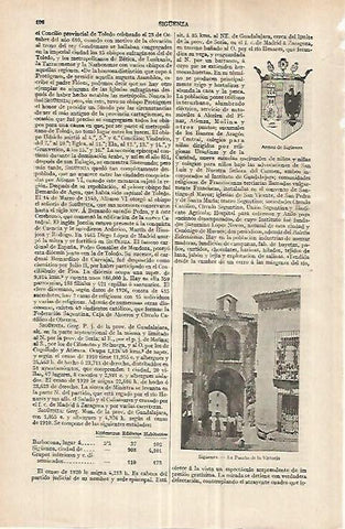LAMINA ESPASA 32988: Escudo y Puerta de la Victoria de Siguenza, Guadalajara