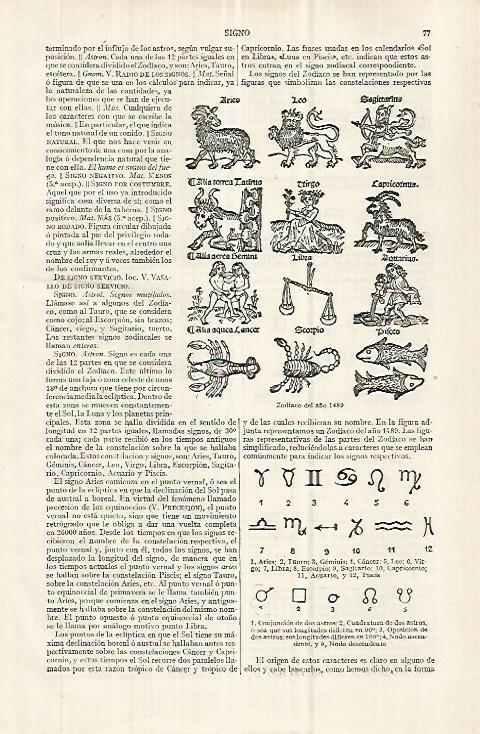 LAMINA ESPASA 32982: Zodiaco del año 1489