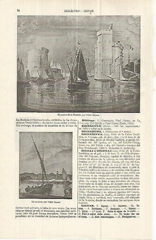 LAMINA ESPASA 32981: El puerto de la Roschela, por P. Signac