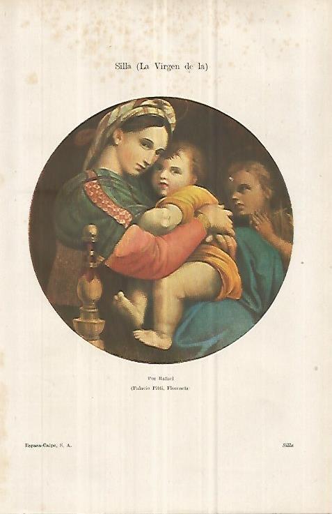 LAMINA ESPASA 33011: La Virgen de la Silla, por Rafael