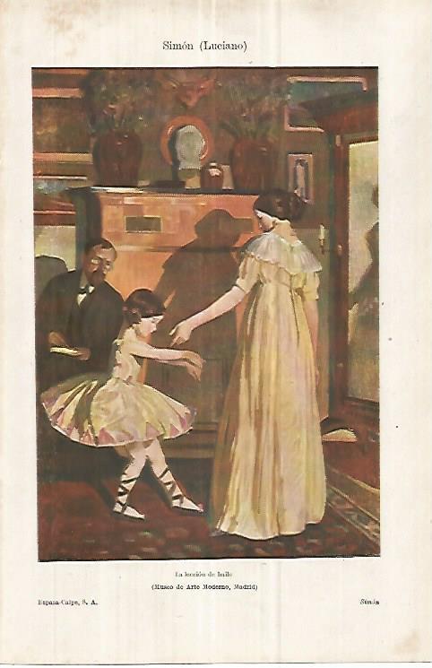 LAMINA ESPASA 33036: La leccion de baile, por L. Simon