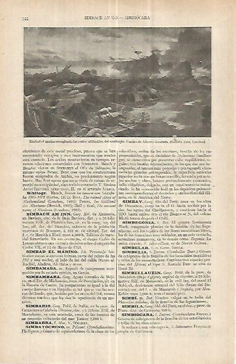 LAMINA ESPASA 33031: Simbad el marino, por Albert Goodwin