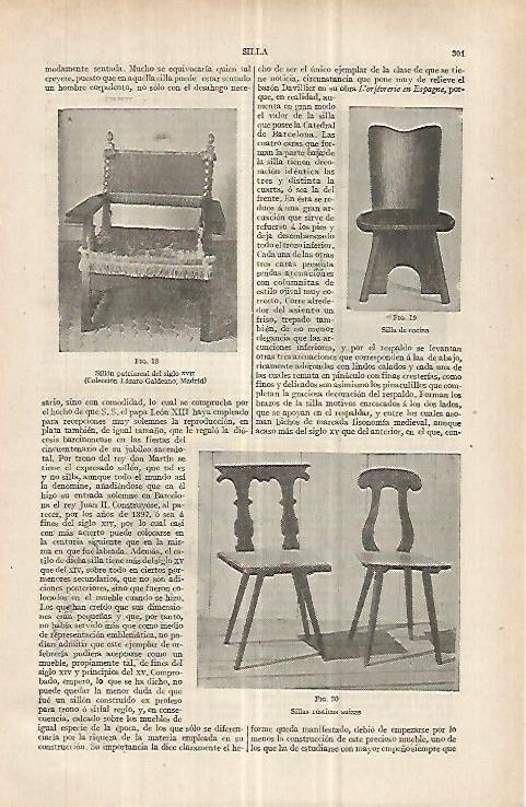 LAMINA ESPASA 33016:  Silla de cocina y sillas rusticas suizas