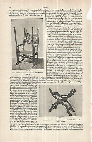 LAMINA ESPASA 33014: Silla portatil y silleta de Carlos V