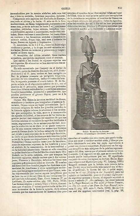 LAMINA ESPASA 32934: Estatua del dios Osiris