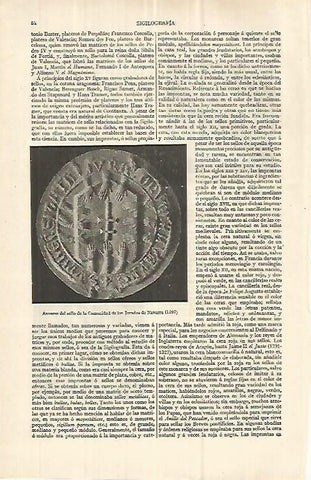 LAMINA ESPASA 32976: Anverso del sello de la Comunidad de Jurados de Navarra de 1297