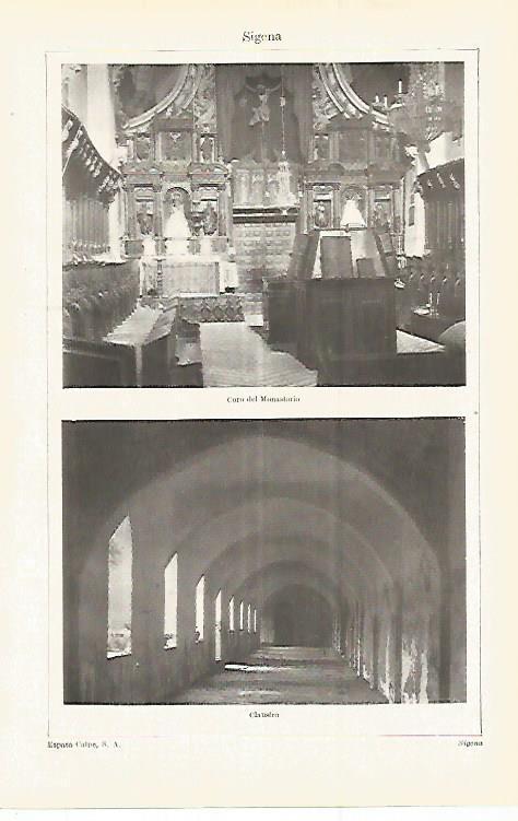LAMINA ESPASA 32970: Coro y claustro del Monasterio de Sigena, Huesca