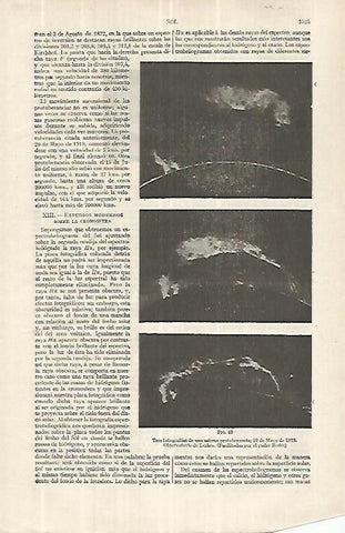 LAMINA ESPASA 33160: Fotografia de protuberancia del 29 de mayo de 1919