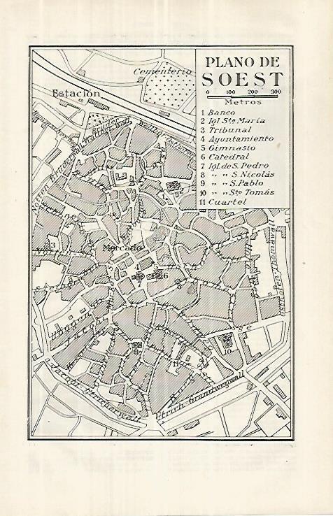 LAMINA ESPASA 33146: Plano de Soest, Alemania