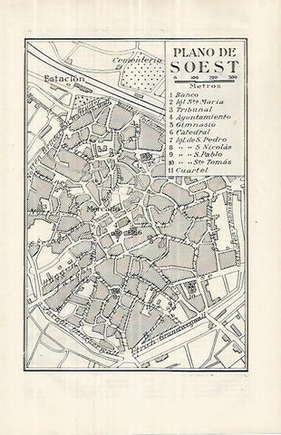 LAMINA ESPASA 33146: Plano de Soest, Alemania