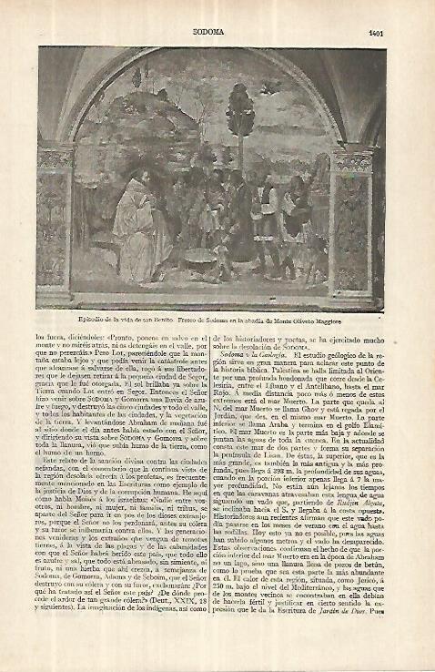 LAMINA ESPASA 33142: Episodio de  la vida de San Benito, fresco de la abadia de Monte Oliveto Maggiore