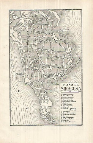 LAMINA ESPASA 33073: Plano de Siracusa en Sicilia