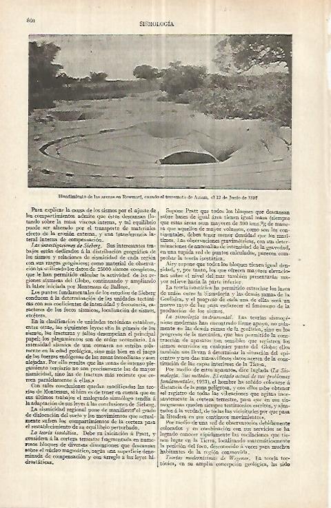 LAMINA ESPASA 33095: Arenas de Rowmari en el terremoto de Assam de 1897