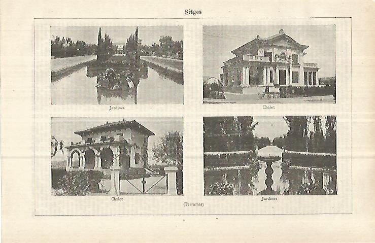 LAMINA ESPASA 33093: Jardines y casas de Sitges, Barcelona