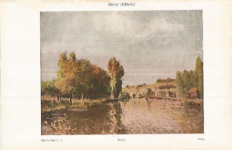 LAMINA ESPASA 33088: Paisaje, por Sisley