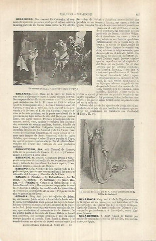 LAMINA ESPASA 33085: La muerte de Sisara, por R. tusquets y por E.A. Abbey