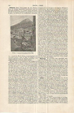 LAMINA ESPASA 33079: Iglesia de San Pedro en Siresa, Huesca