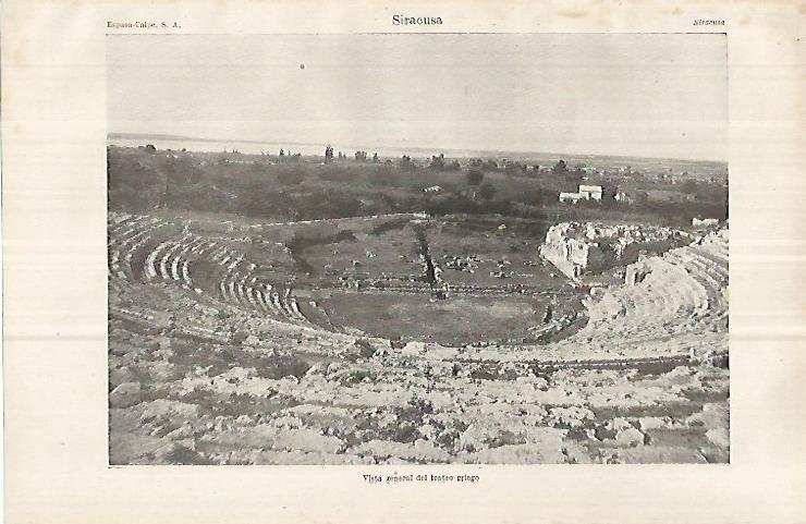 LAMINA ESPASA 33077: Teatro griego de Siracusa, Italia