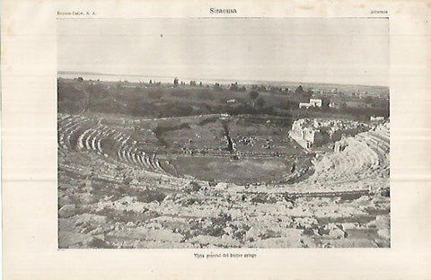 LAMINA ESPASA 33077: Teatro griego de Siracusa, Italia