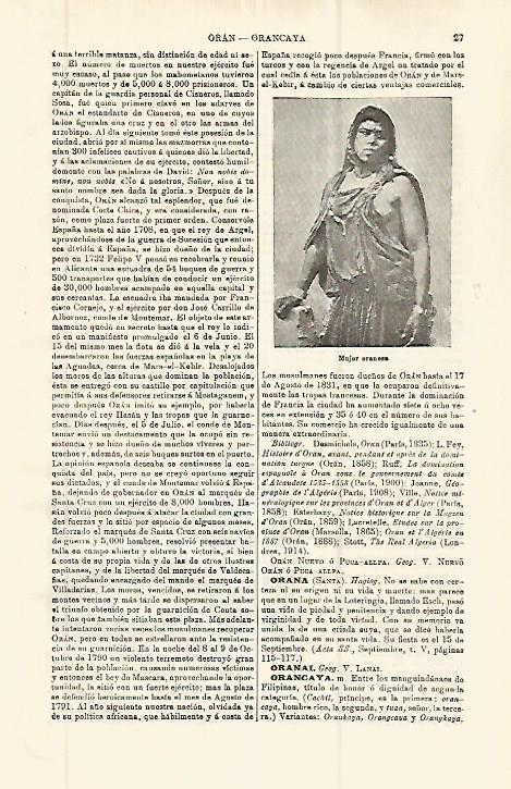 LAMINA ESPASA 32734: Mujer de Oran