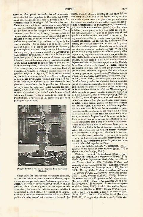 LAMINA ESPASA 32767: Fuente de Orfeo en Madrid