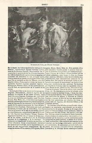 LAMINA ESPASA 32765: La muerte de Orfeo, por A. Sotomayor