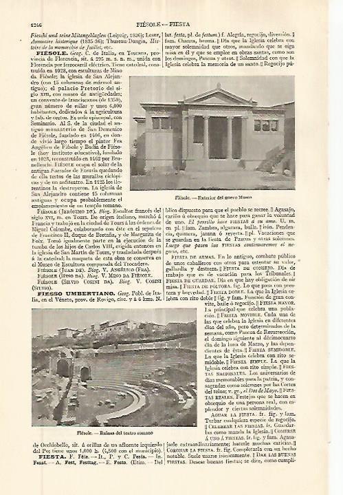 LAMINA ESPASA 32677: Museo y teatro romano de Fiesole, Italia