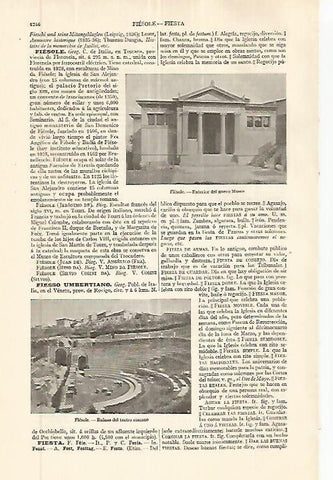 LAMINA ESPASA 32677: Museo y teatro romano de Fiesole, Italia