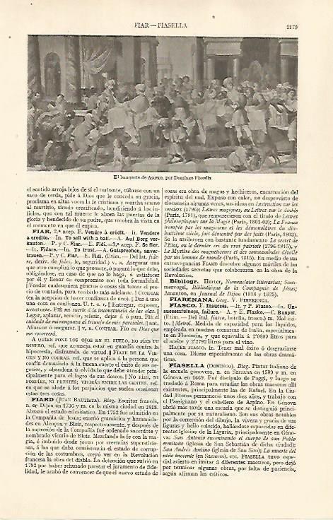 LAMINA ESPASA 32671: El banquete de Asuero, por D. Fiasella