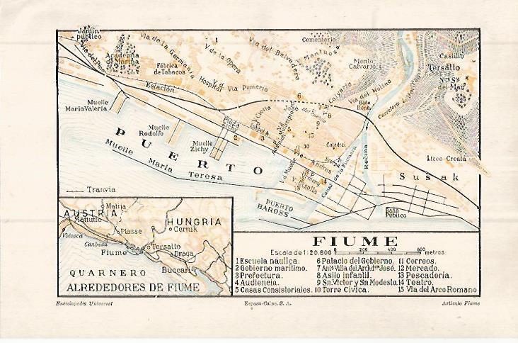 LAMINA ESPASA 32727: Plano de Fiume, Italia