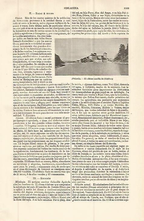 LAMINA ESPASA 32717: Castillo de Olofsborg en Finlandia