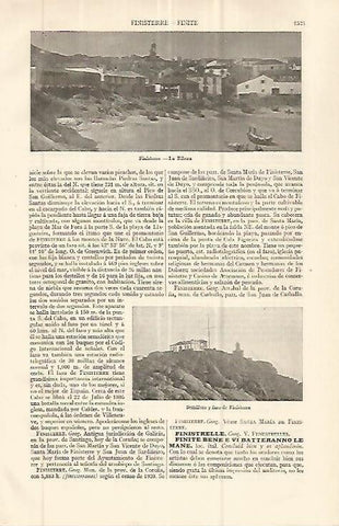 LAMINA ESPASA 32714: La Ribera y Faro de Finisterre