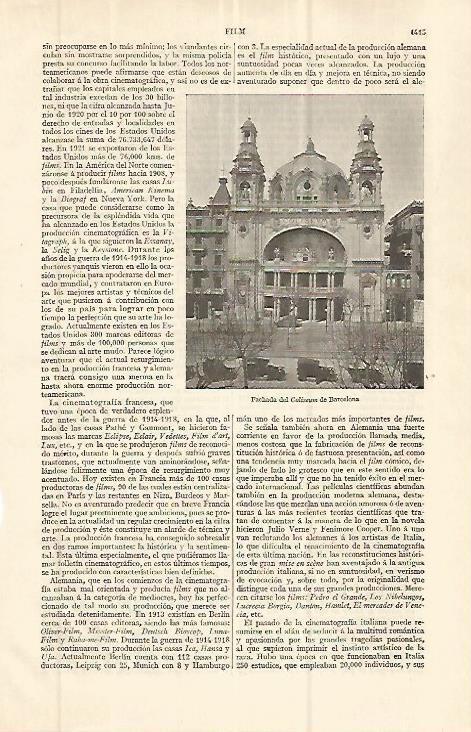 LAMINA ESPASA 32702: El Coliseum de Barcelona