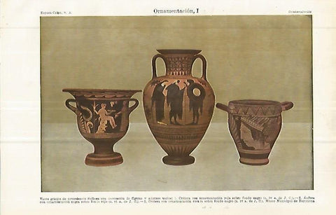 LAMINA ESPASA 32870: Vasos griegos de Italia del Museo de Barcelona