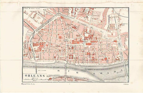 LAMINA ESPASA 32865: Plano de Orleans, Francia