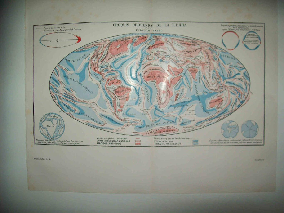 LAMINA ESPASA 32903: Croquis orogenico de la tierra