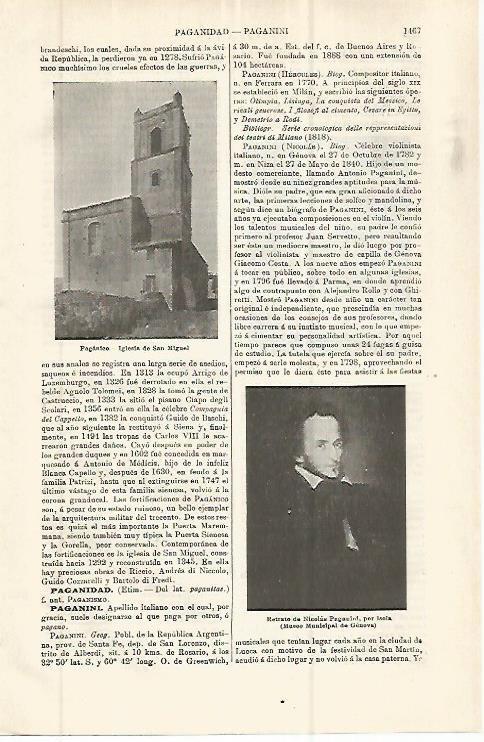 LAMINA ESPASA 32820: Iglesia de San Miguel en Paganico, Italia